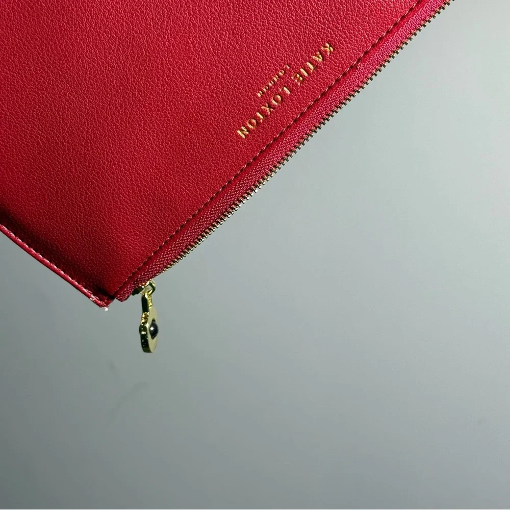 KATIE LOXTON Birthstone Perfect Pouch 'January' Garnet in Dark Red